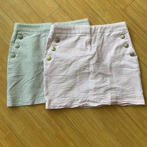 J Crew striped skirts bundle (pink, navy)